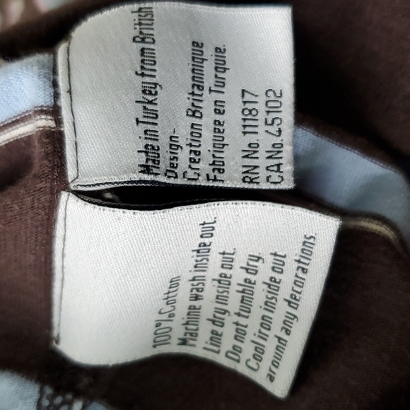 Superdry Brown blue and white collared polo shirt - Picture 7 of 8